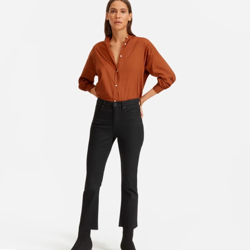 Everlane Kick Crop Black Jeans 26